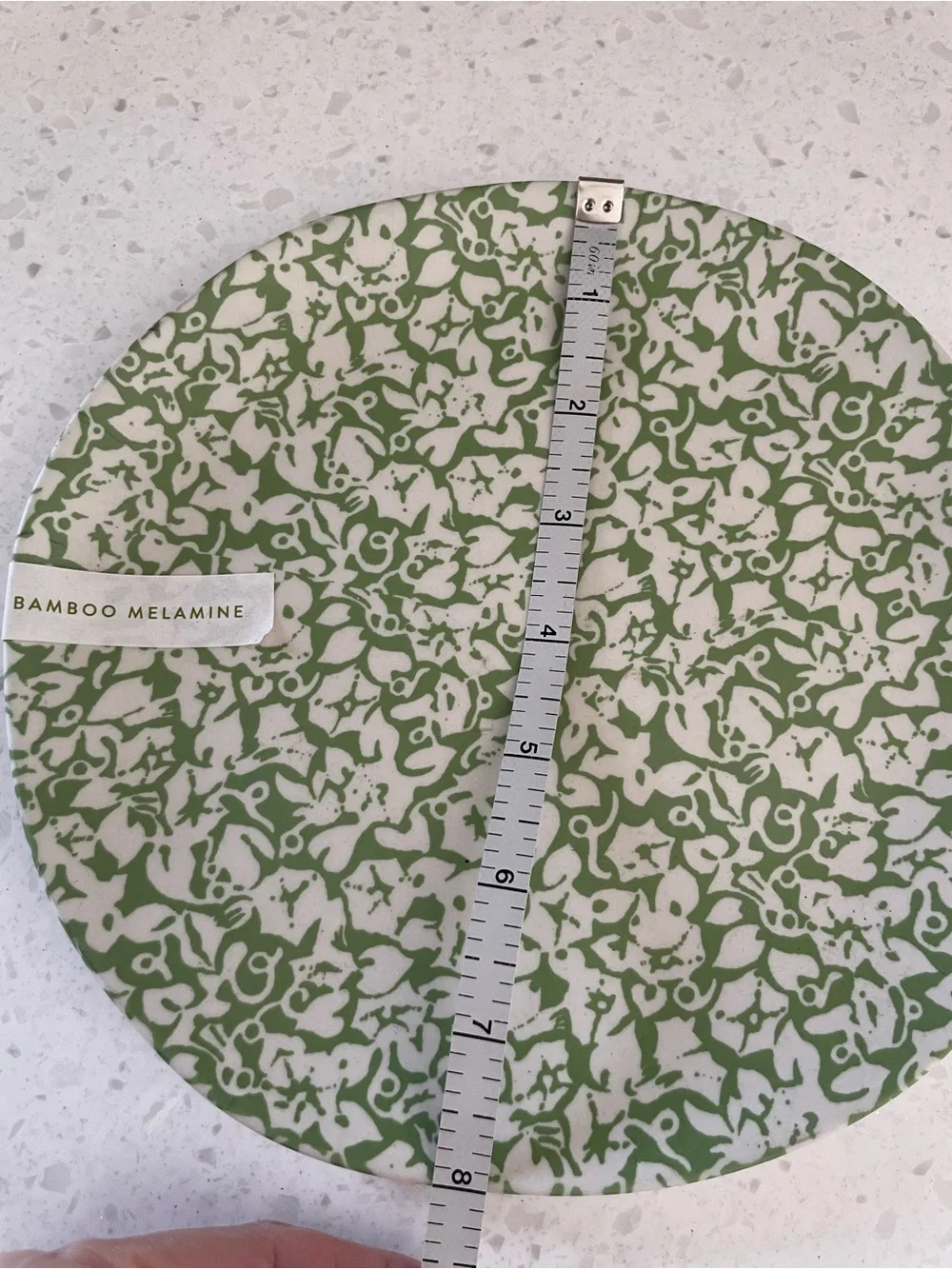 Anthropologie Sarah Campbell Bamboo Melamine Side Plate Green Replacement NWT